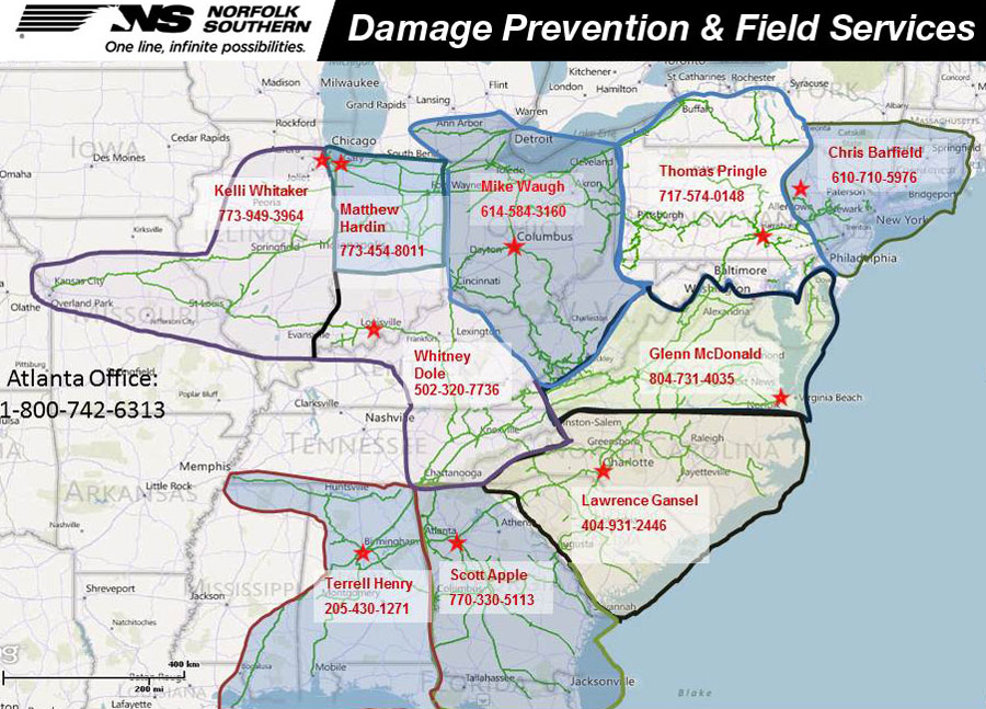 Damage Prevention Territory Map with Emails